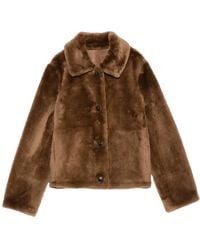 Yves Salomon - Jassen ,Bruin ,Faux Fur & Shearling Jassen - Lyst