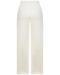 Max Mara - Wijde Pijpen Elastische Taille Broek - Lyst