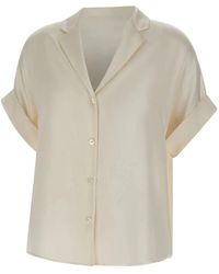 Eleventy - Short Sleeve Button Front Shirt - Lyst