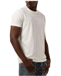 Profuomo - Tops ,Wit Polo & T-Shirts Korte Mouw Jersey - Lyst
