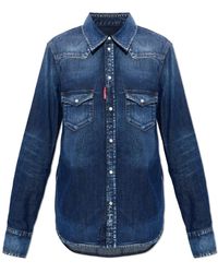 DSquared² - Overhemden ,Blauw ,Denim Denim Shirt - Lyst