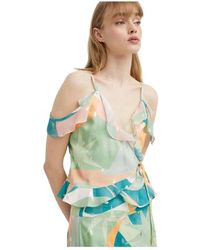 Never Fully Dressed - Gepatroonde Viscose Top - Lyst