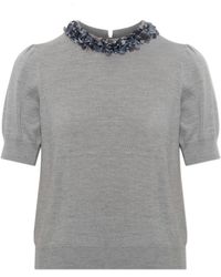 Ulla Johnson - Jude Versierde Wol Top - Lyst