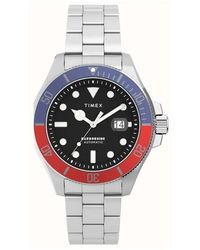 Timex - Accessoires ,Grijs ,Automatisch Roestvrijstalen Horloge - Lyst