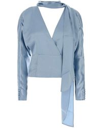 Ganni - Satijnen Blouse - Lyst