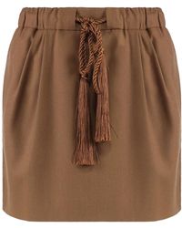 Max Mara - Wollen Mini Rok Met Zakken - Lyst