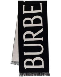 Burberry - Accessoires ,Zwart ,Wol Stijlvolle Textuur Sjaal - Lyst