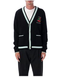 CASABLANCA - Schwarzer Strick Aw25 Cardigan - Lyst