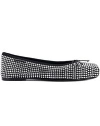 Alexander Wang - Schwarze ballerinas mit eckiger spitze und frontschleife - Lyst