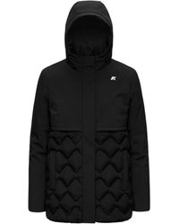 K-Way - Jassen ,Zwart ,Polyester Siphane Hybrid Warm Shell - Lyst
