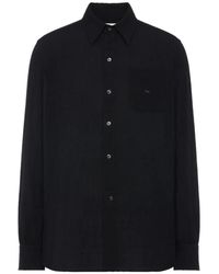 Maison Margiela - Overhemden ,Zwart ,Shirt Met Lange Mouwen - Lyst