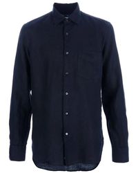 Aspesi - Overhemden ,Blauw ,Nylon Zijden & Nylon Shirt - Lyst