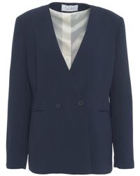 Kaos - Blauer Zweireihiger Blazer V-Ausschnitt - Lyst