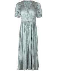 Ulla Johnson - Kleedjes ,Blauw ,Polyester Audra Midi Jurk - Lyst