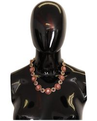 Dolce & Gabbana - Vergulde Messing Meerkleurige Kristal Verfraaide Ketting - Lyst