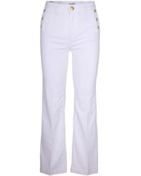 Liu Jo - Jeans ,Wit ,Katoen B.Up Flare Button H.W - Lyst
