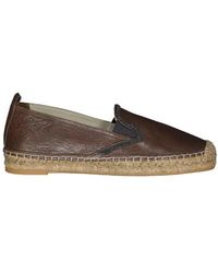 Brunello Cucinelli - Schoenen ,Bruin ,Leer Leren Espadrilles - Lyst