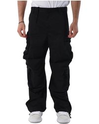 DIESEL - Pantaloni cargo in cotone con zip nascosta - Lyst