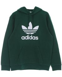 adidas - Hoodies & Sweatvesten ,Groen ,Katoen Hoodie Met Kangoeroezak - Lyst