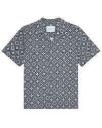 Les Deux - Overhemden ,Veelkleurig ,Katoen Lukas Arabesque Aop Ss Shirt - Lyst