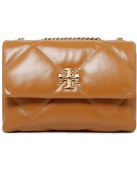 Tory Burch - Kira Schultertasche, Braun Leder - Lyst