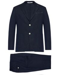 Eleventy - Kostuums ,Blauw ,Wol Double-Breasted Platinum Kostuum - Lyst