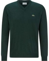 Lacoste - V-Neck Knitwear - Lyst