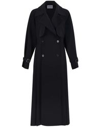 Max Mara - Jassen ,Blauw ,Wol Dubbele-Knoop Woljas - Lyst