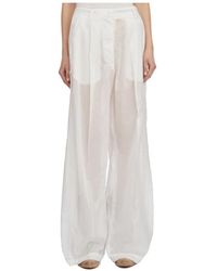 Thelatest - Broeken ,Wit ,Katoen Billie Katoen En Tencel Broek - Lyst