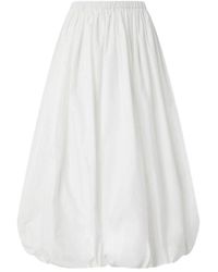 Pinko - Rokken ,Wit ,Witte Elastische Taille Rok - Lyst