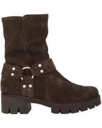 Gabor - Schoenen ,Bruin ,Suède Bruine Enkellaars Voor Vrouwen - Lyst