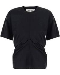 Rohe - Tops ,Zwart ,Katoen Draped T-Shirt - Lyst