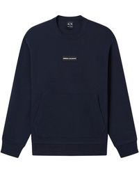 ARMANI EXCHANGE - Hoodies & Sweatvesten ,Blauw ,Katoen Full Zip Sweatshirt - Lyst