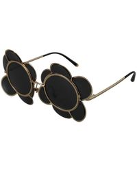 Dolce & Gabbana - Occhiali a forma di fiore - edizione speciale nero oro - Lyst