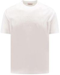 Valentino - Weißes crew-neck t-shirt kurzarm - Lyst