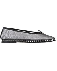 Alexander Wang - Schwarze leder schuhe mit schleifen und nieten - Lyst