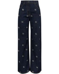MSGM - Jeans ,Blauw ,Katoen The Mwave Jeans - Lyst