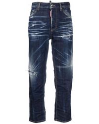 DSquared² - Blaue straight jeans für frauen - Lyst