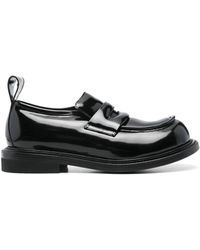 Moschino - Schoenen ,Zwart ,Zwarte Penny Slot Moc Stitching Schoenen - Lyst