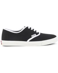 Prada - Schoenen ,Zwart ,Katoen Drill Fabric Sneakers - Lyst