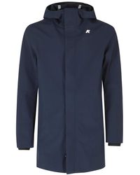 K-Way - Jassen ,Blauw ,Polyester Marlyn Bonded Jacket - Lyst