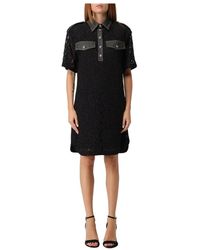 Liu Jo - Kleedjes ,Zwart ,Jersey Jurk - Lyst
