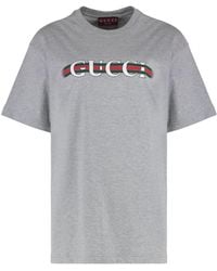 Gucci - Camiseta De Jersey De Algodon Con Logo - Lyst