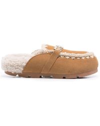 Mou - Casual Bruin Leren Muiltjes - Lyst