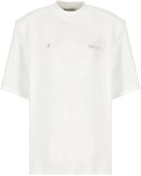 The Attico - Camiseta de algodón blanca con logo a contraste - Lyst