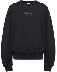 Burberry - Hoodies & Sweatvesten ,Zwart ,Katoen Sweatshirt Met Geborduurd Logo - Lyst