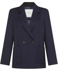 Cruna - Jassen ,Blauw ,Wol Lila 511 Blazer - Lyst