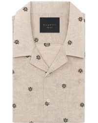 Bugatti - Overhemden ,Bruin ,Katoen Freizeithemd 1/2 Arm - Lyst
