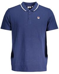 Fila - Polo blu classico - Lyst