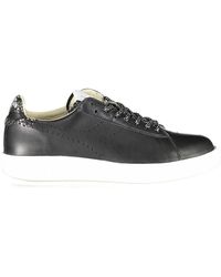 Diadora - Sportliche schnürschuhe schwarz kontrastdetails - Lyst